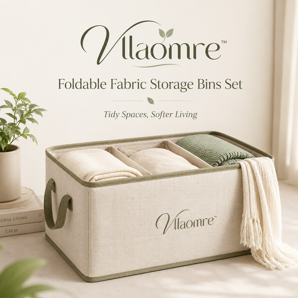Vllaomre™ Foldable Fabric Storage Bins Set
